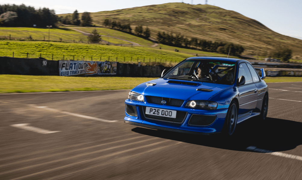 Prodrive P25 on track at Knockhill Race Circuit